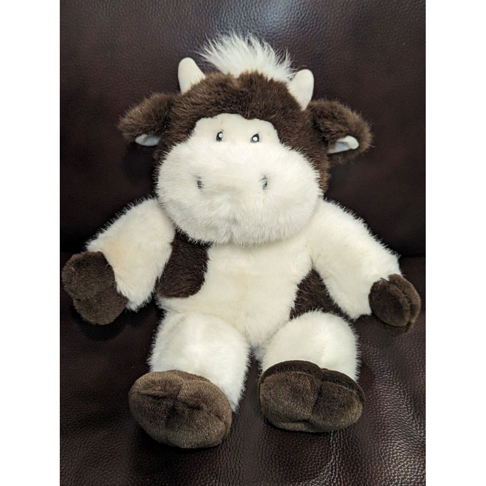 Brown White Cow Plush MTY International Stuffed Animal‎ Toy